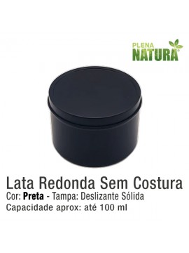 Lata Redonda, sem Costura - Preta - 100ml